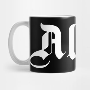 Alfter written with gothic font Mug
